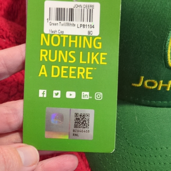 John Deere Green and White Trucker Hat - Picture 2 of 4